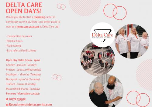 Delta Care Ltd. Open Days!